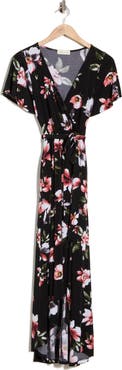 WEST K Flutter Sleeve High-Low Dress