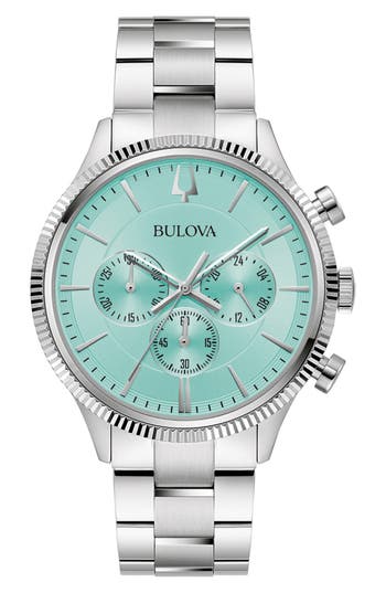 Bulova Chronograph Bracelet Watch, 42mm In Silver