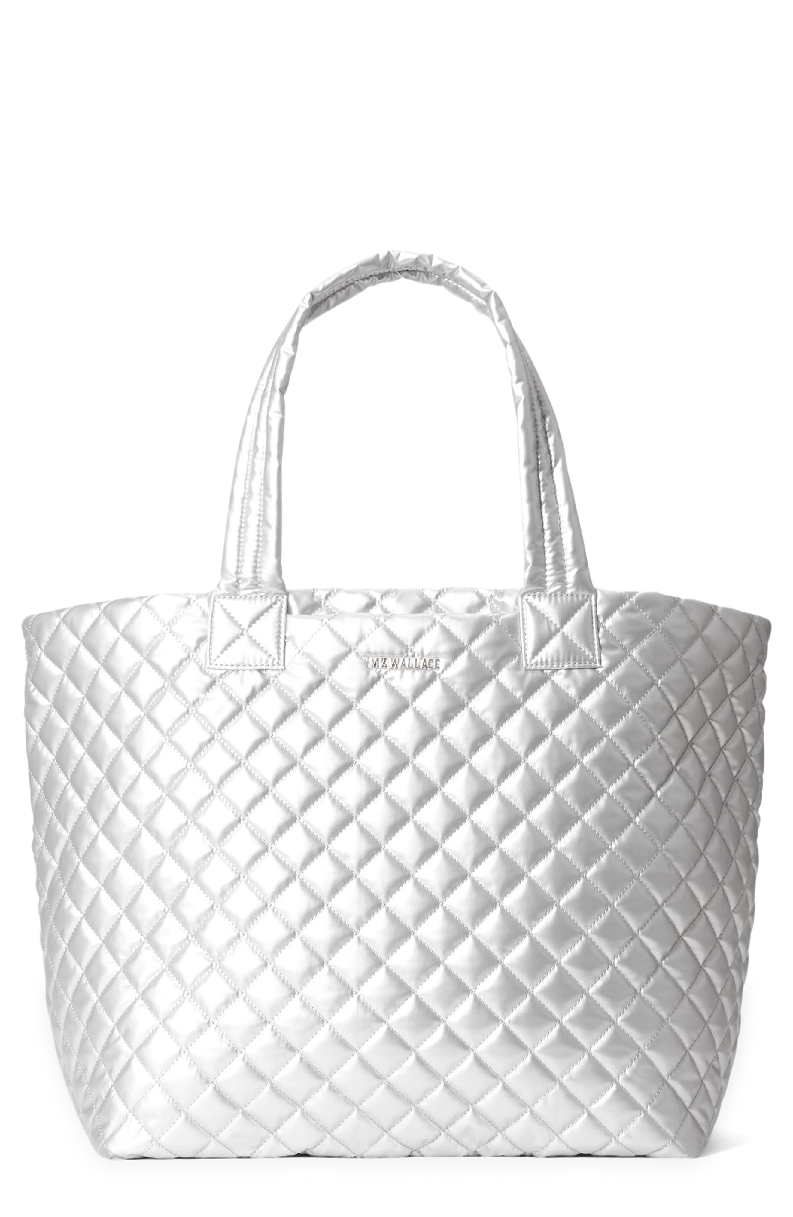 Deluxe Large Metro Tote, Main, color, MATTE SILVER