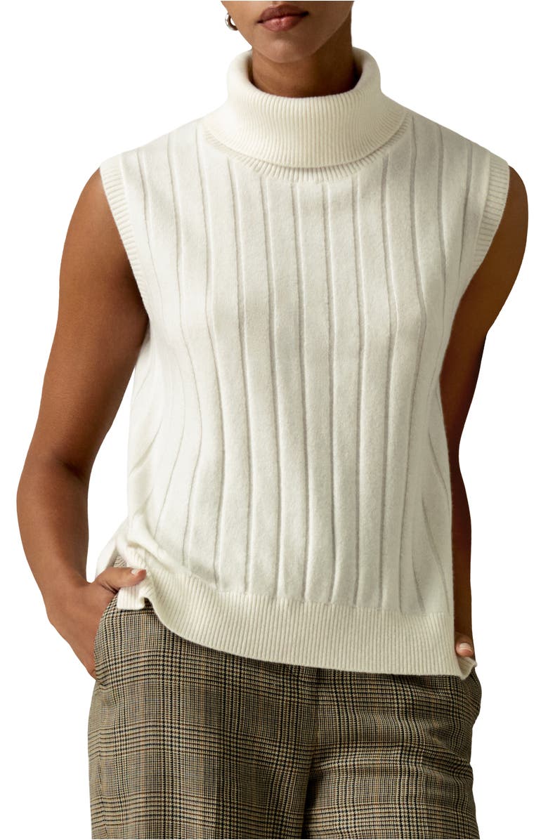 Lilysilk Turtleneck Sleeveless Cashmere Vest, Main, color, 
