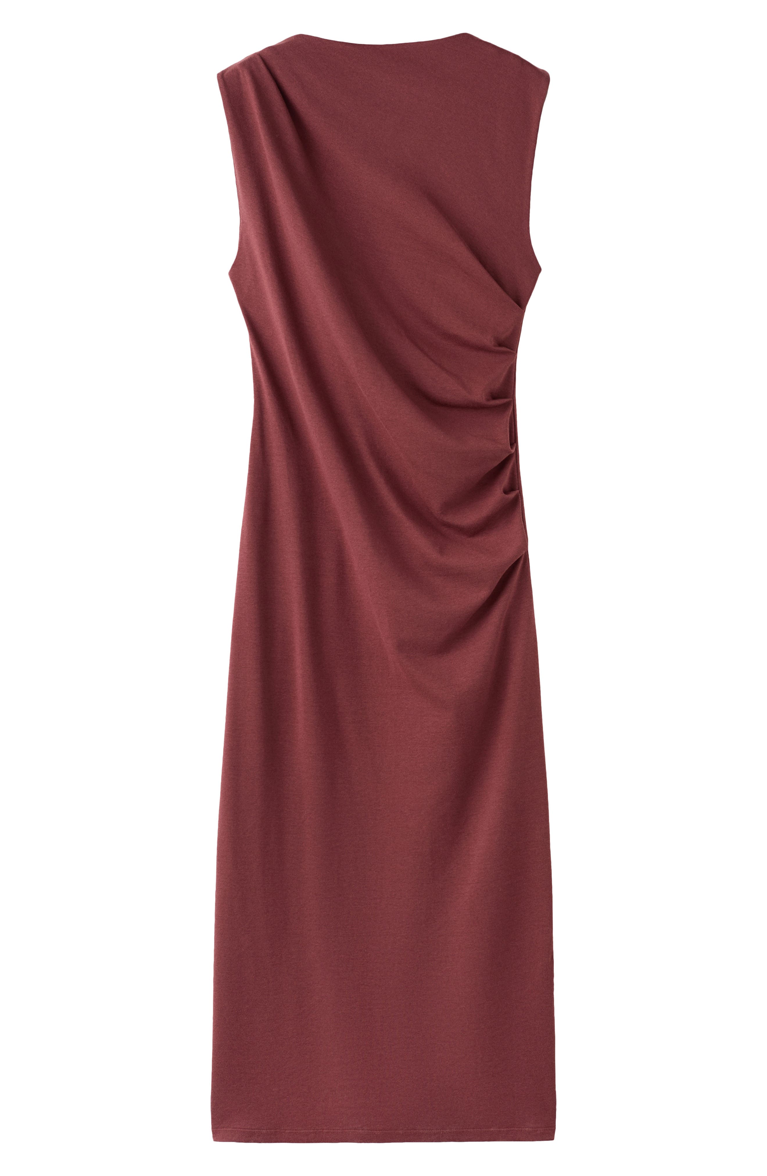 Ruched Sleeveless Midi Dress - image 3