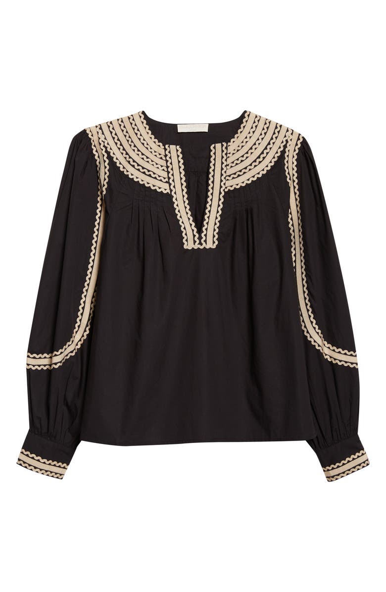 Ulla Johnson Laurenza Long Sleeve Top, Main, color, Noir