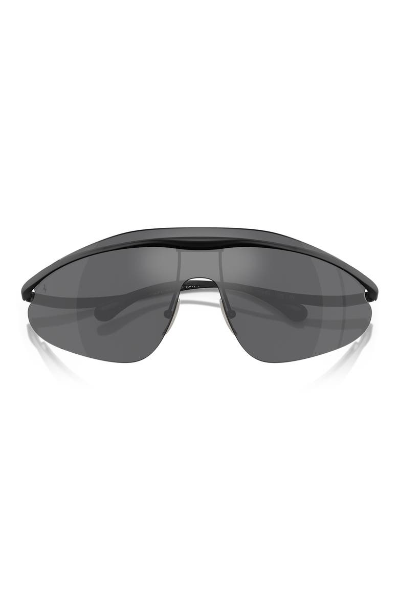 140mm Mirrored Irregular Sunglasses, Alternate, color, MATTE BLACK / MIRROR SILVER
