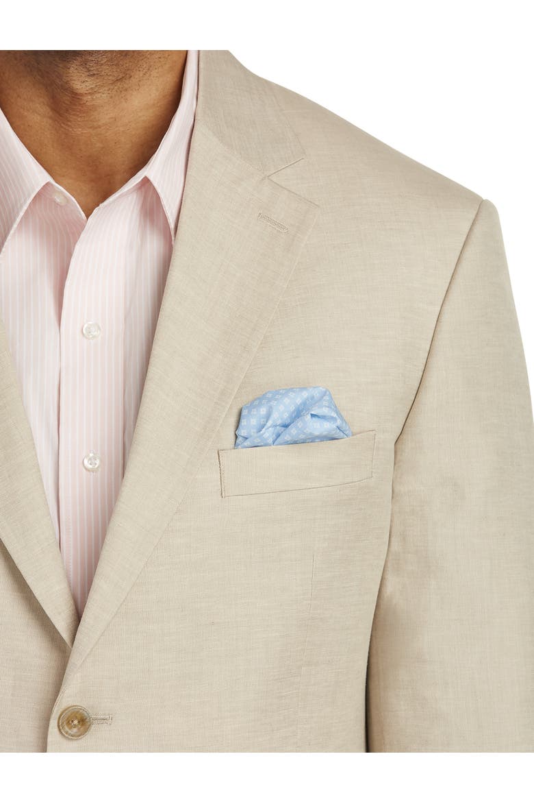 Big & Tall Jacket-Relaxer Linen-Blend Suit Jacket, Alternate, color, FLAX