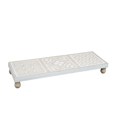 Carved Riser with Triple Damask
