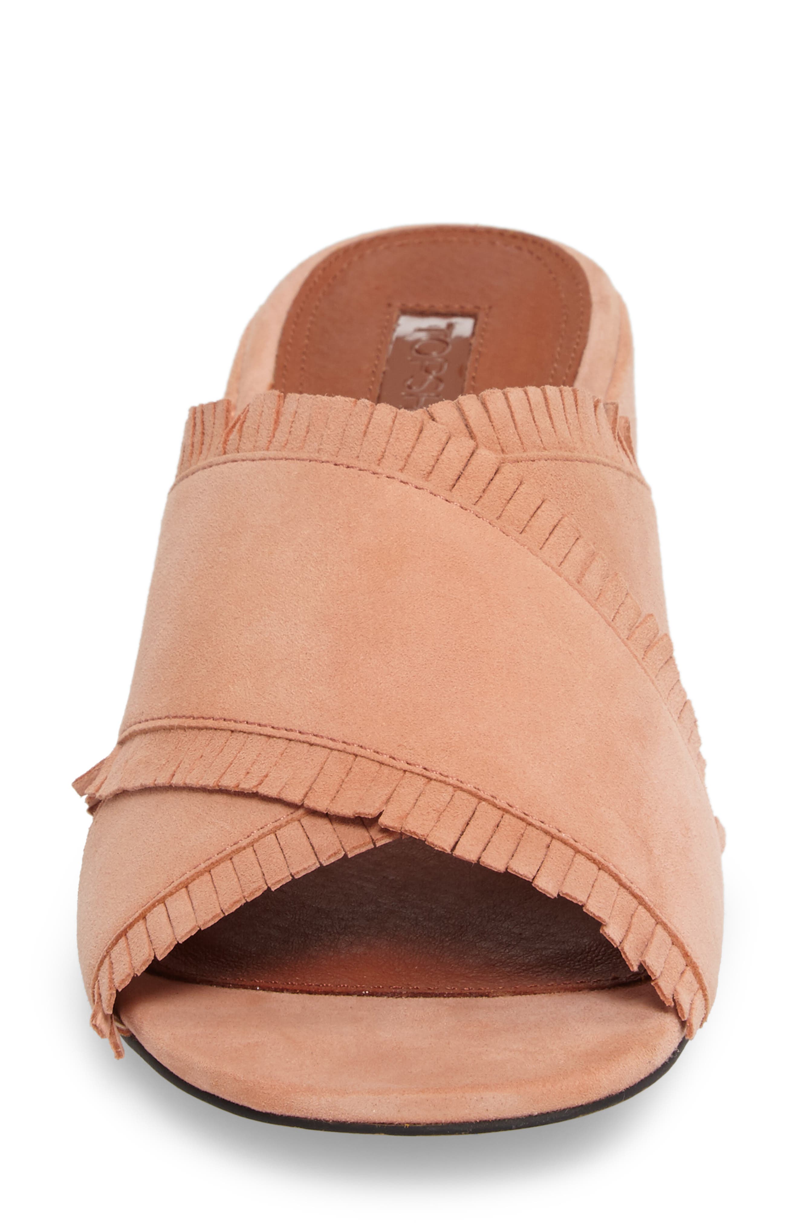 Topshop Nancy Fringe Sandal, Alternate, color, 