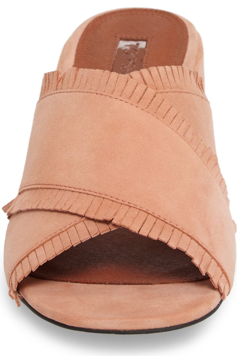 Topshop Nancy Fringe Sandal, Alternate, color,