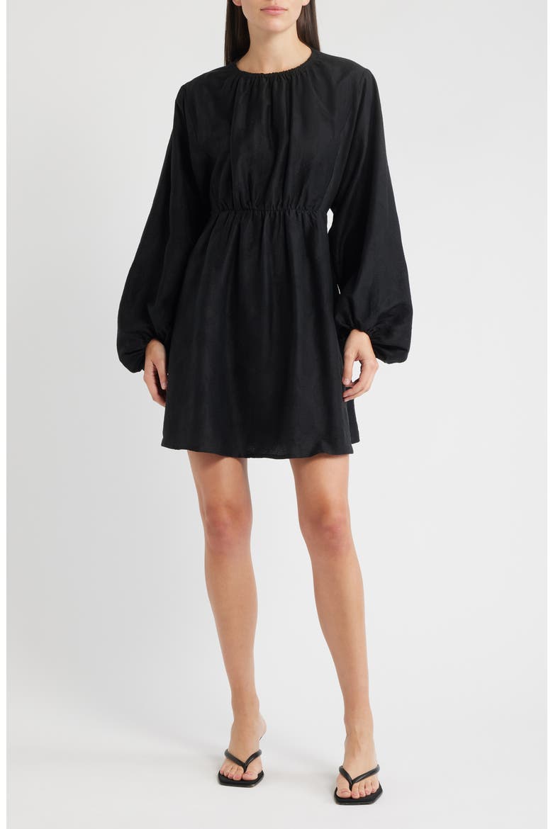 Oellit Long Sleeve Dress, Main, color, NOIR