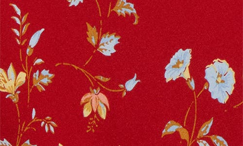 Reformation Camira Floral Empire Waist Slipdress In Red