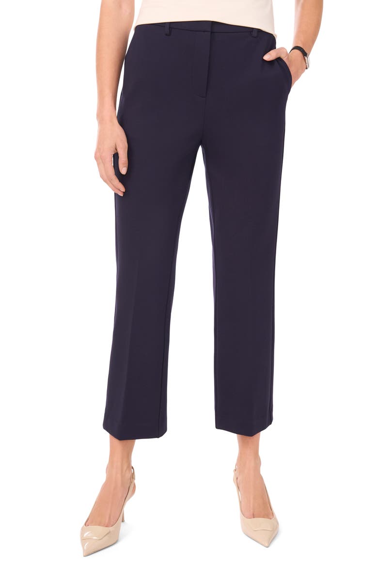 Ponte Knit Kick Flare Leg Pants, Main, color, NAVY DEPTHS