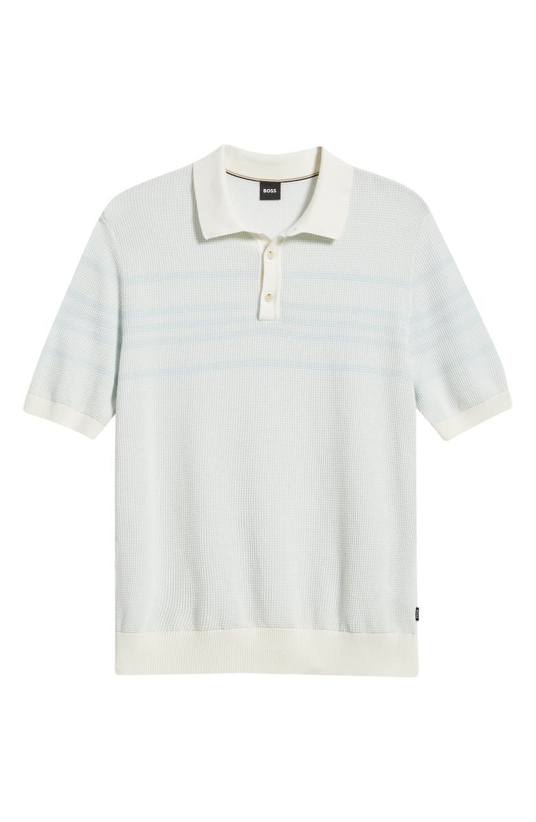BOSS Lancio Polo Sweater, Alternate, color, Open White