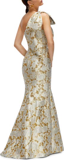 Floral Beaded Column Gown