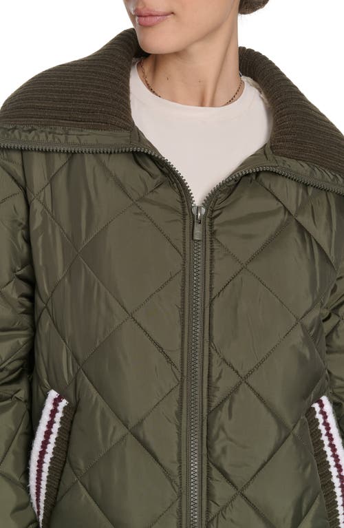 Champion Diamond Quilted Coat In Animal Print