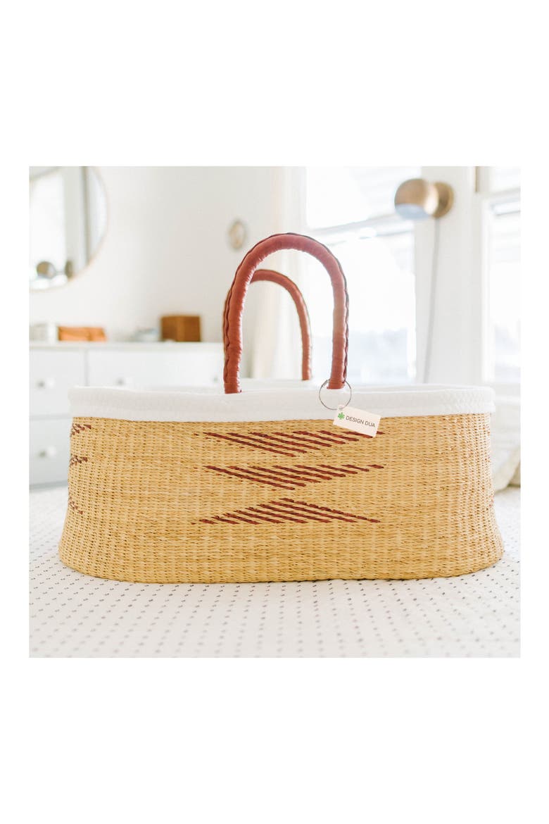 Shea Nap & Pack Basket Bassinet Set, Alternate, color, NATURAL & PUCE