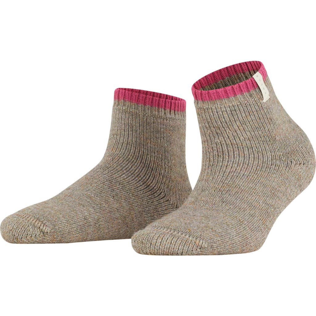 Falke Cosy Plush Alpaca Wool Short Socks In Gray