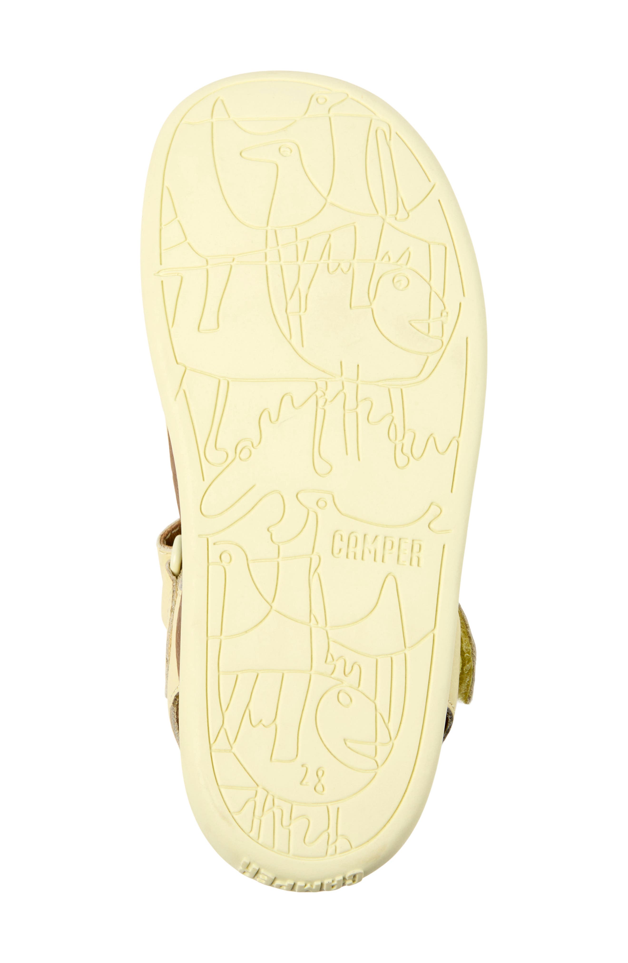 Kids' Bicho Fisherman Sandal, Alternate, color, LIGHT/ PASTEL YELLOW