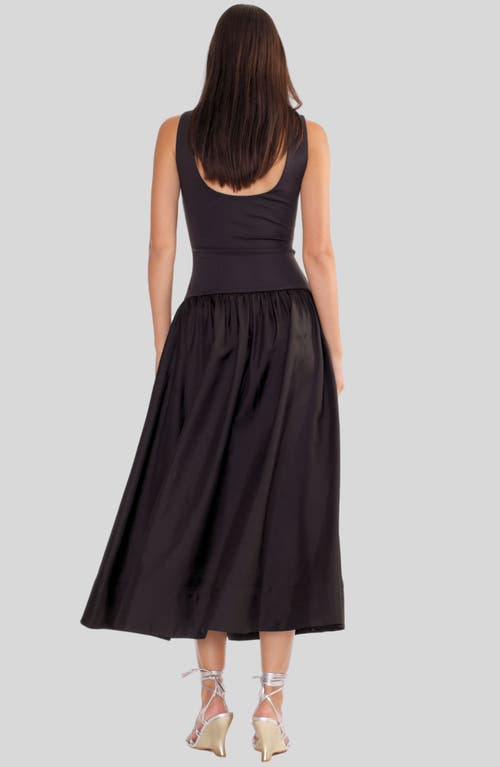 Cynthia Rowley Eloise Drop Waist Dress In Black