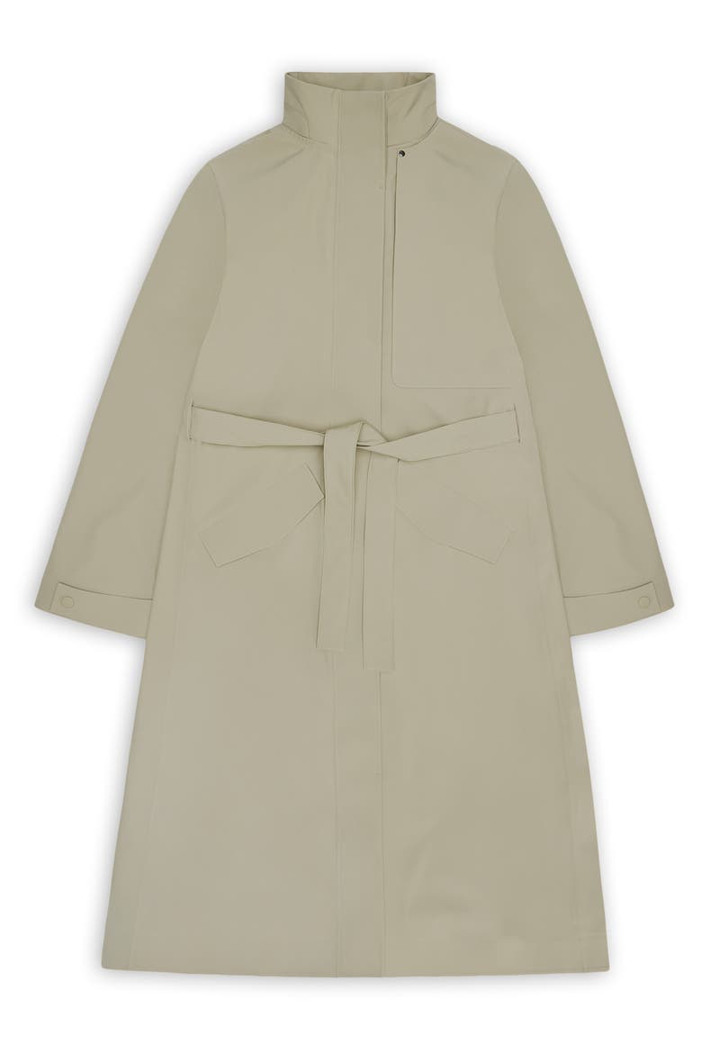 Suva Waterproof Hard Shell Rain Coat with Removable Hood, Alternate, color, BEIGE