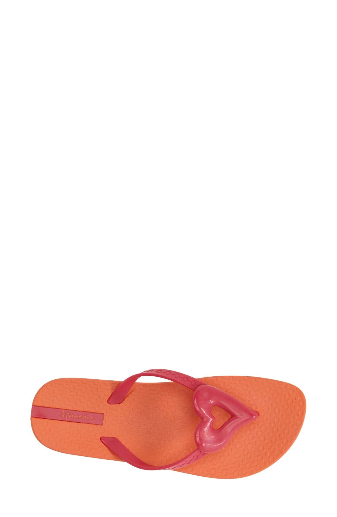 'Neo Love' Flip Flop, Alternate, color, ORANGE/ PINK