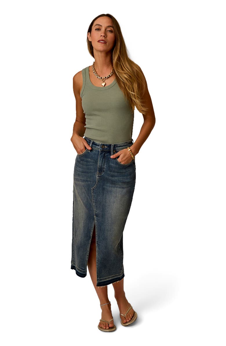 Carve Designs Atlas Denim Skirt, Main, color, Favorite Fade