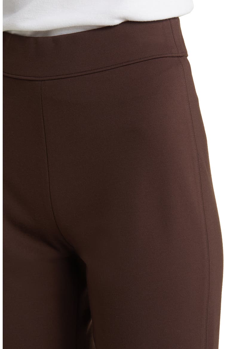 Irina High Waist Ponte Knit Pants, Alternate, color, BROWN