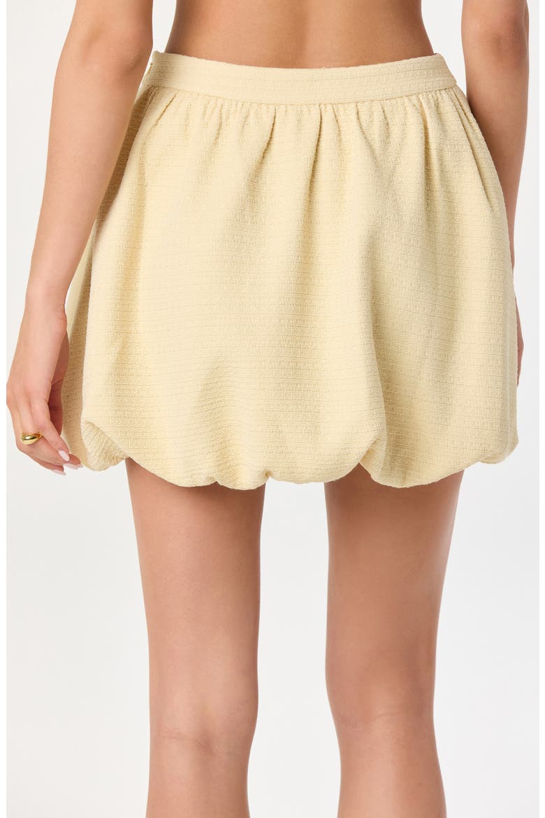 Tweed Bubble Hem Miniskirt, Alternate, color, YELLOW
