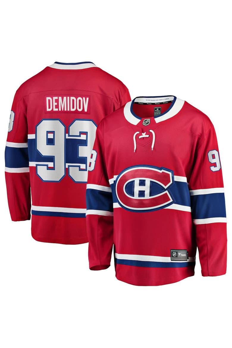 Men's Fanatics Ivan Demidov Red Montreal Canadiens Home Breakaway Jersey, Alternate, color, Red