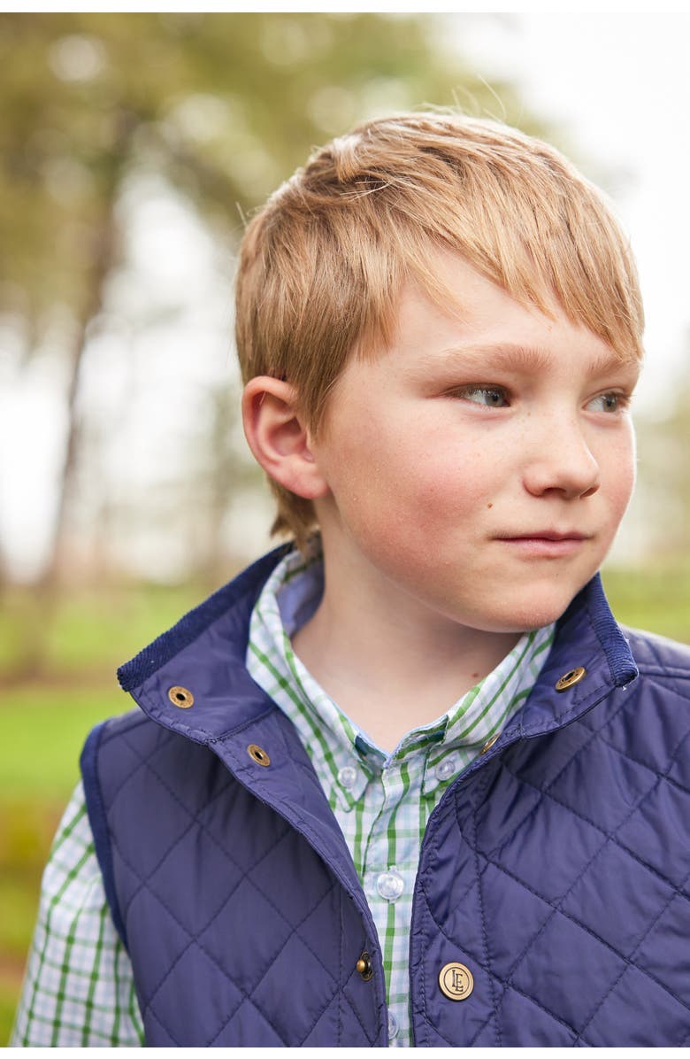 Little English Kids' Classic Quilted Vest, Alternate, color, Navy