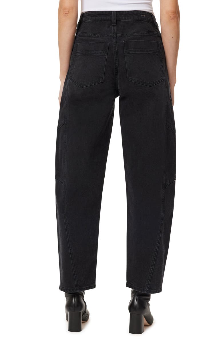 Habitual High Waist Crop Barrel Leg Jeans, Alternate, color, Washed Black