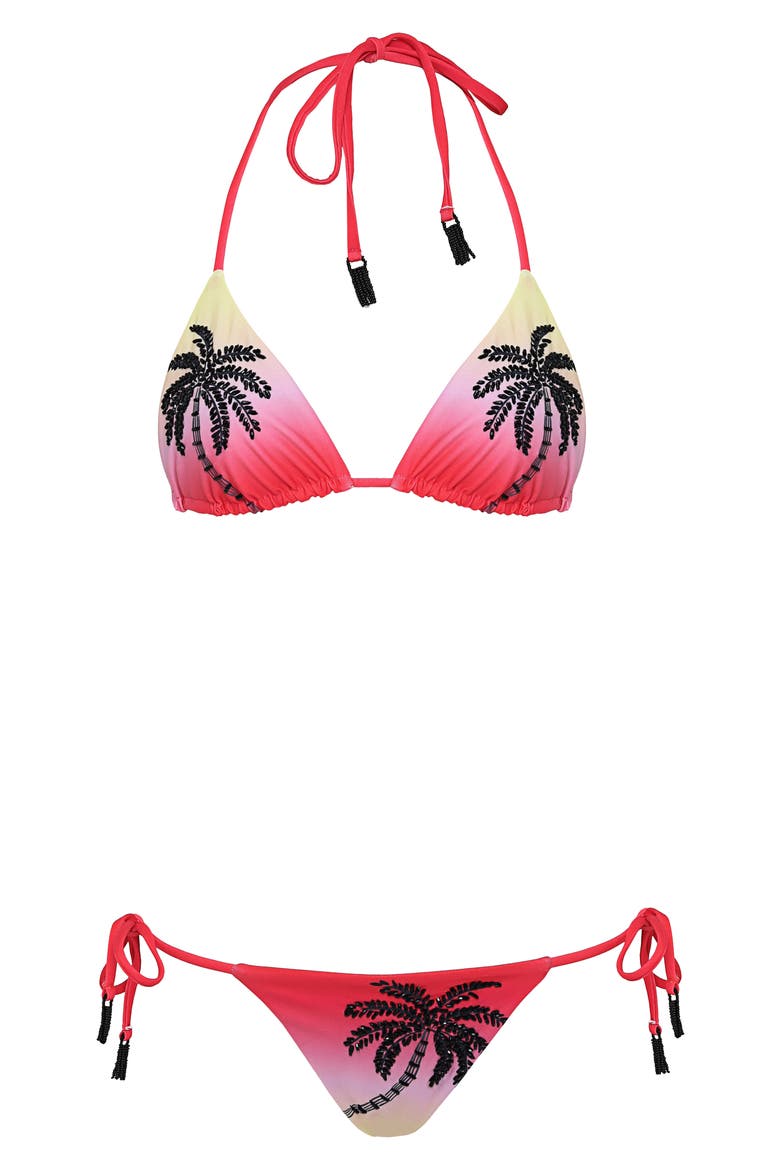 Balmy Reversible Bikini Top, Alternate, color, RED OVERFLOW