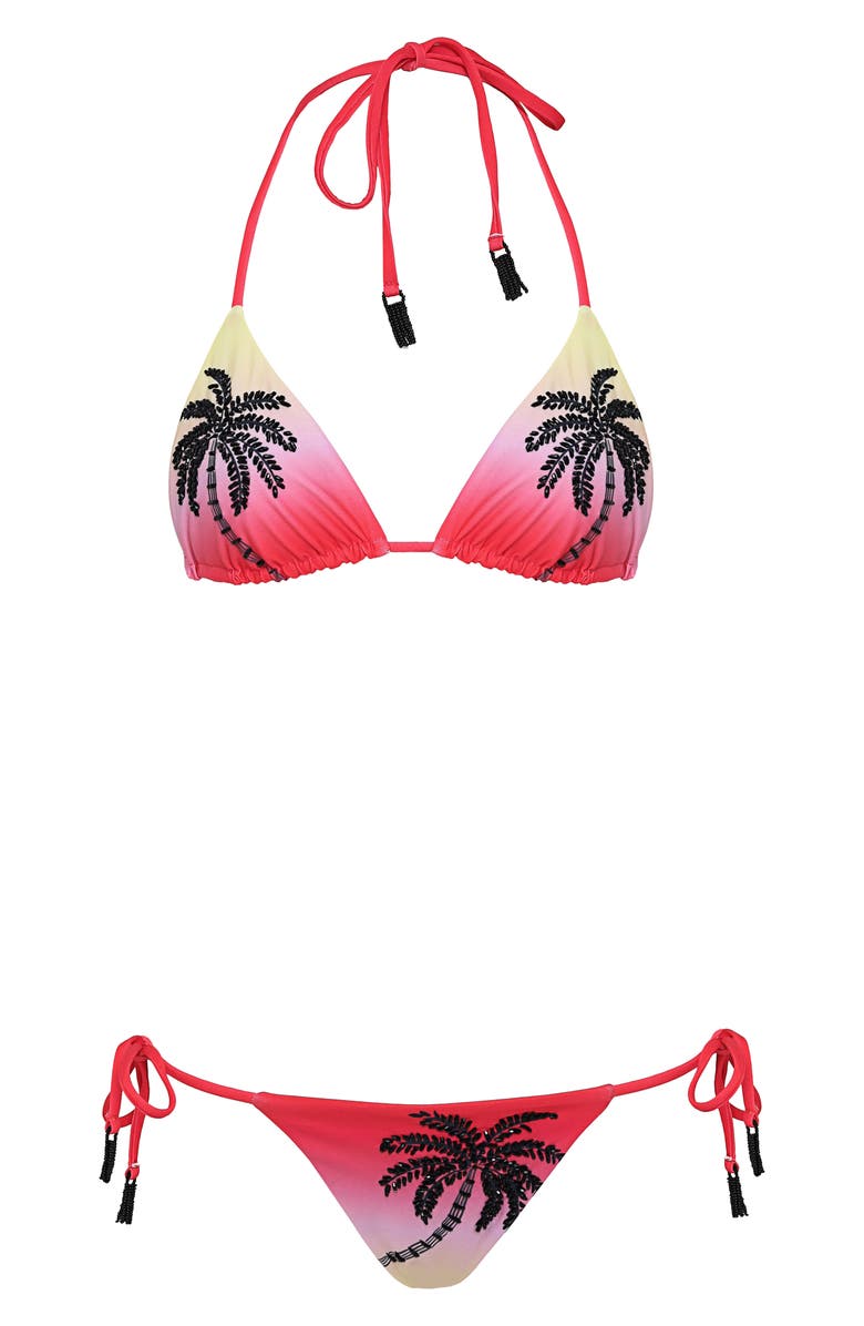 Maaji Balmy Reversible Bikini Top, Alternate, color, Red Overflow