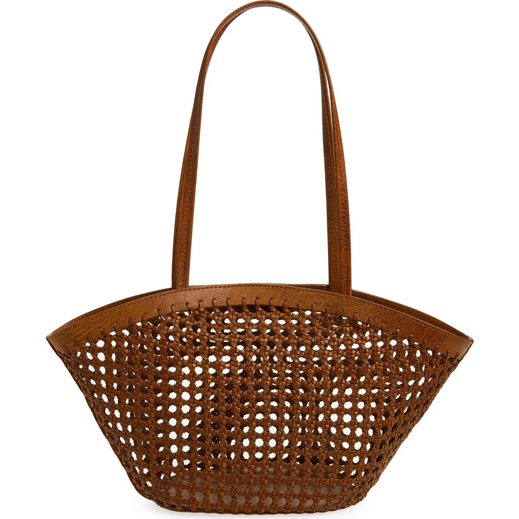 Madewell Caning Woven Leather Tote in Toasted Coconut at Nordstrom
