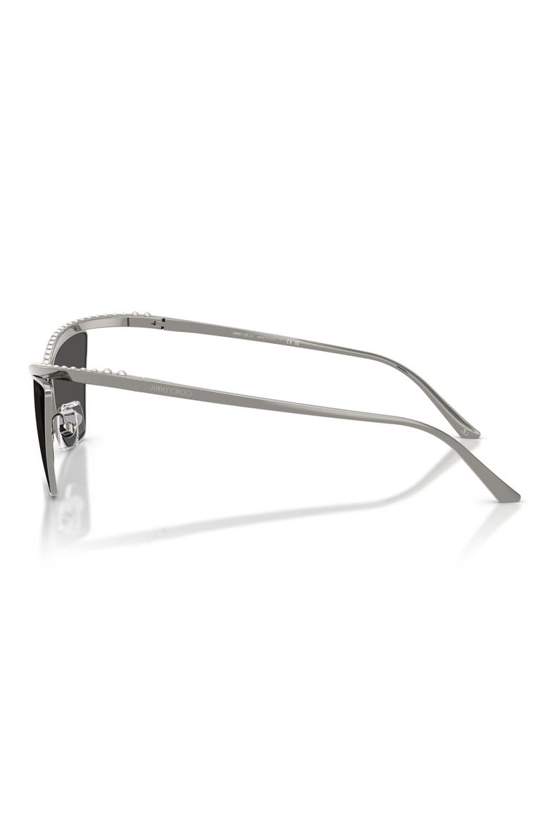 56mm Cat Eye Sunglasses, Alternate, color, GUNMETAL / DARK GREY