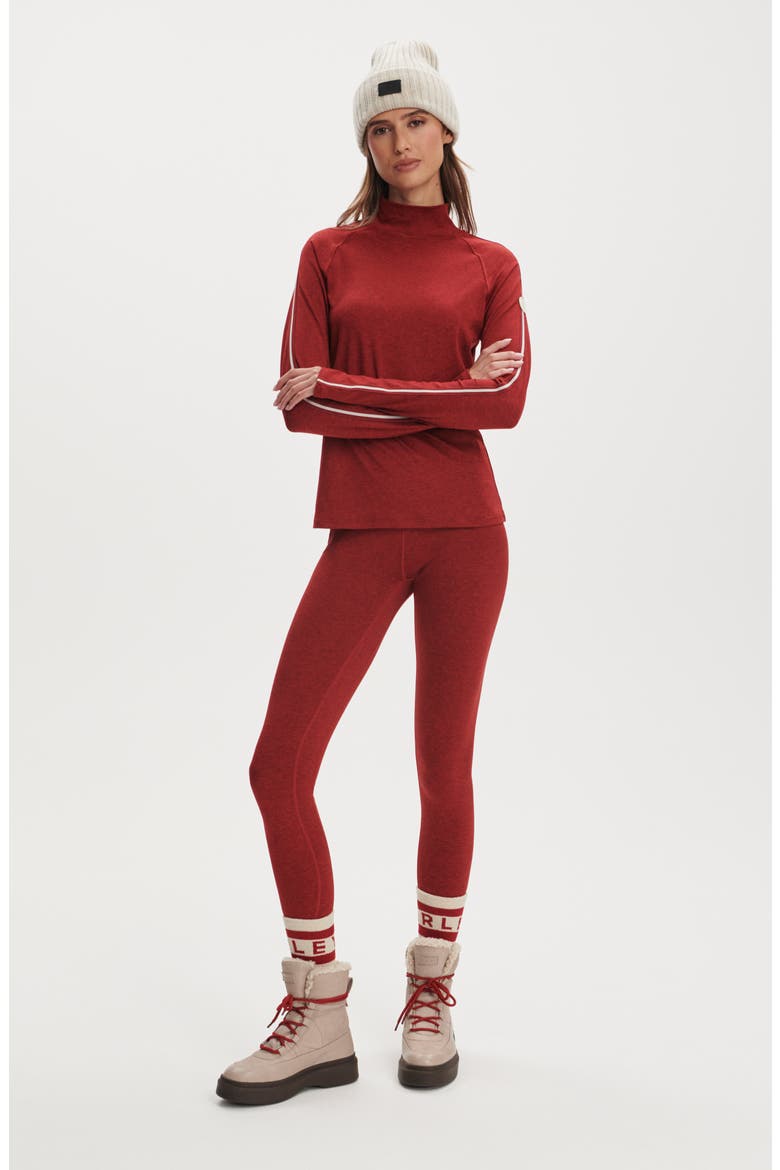 Always Warm Base Layer 27.5-Inch Leggings, Alternate, color, RED DAHLIA MARL