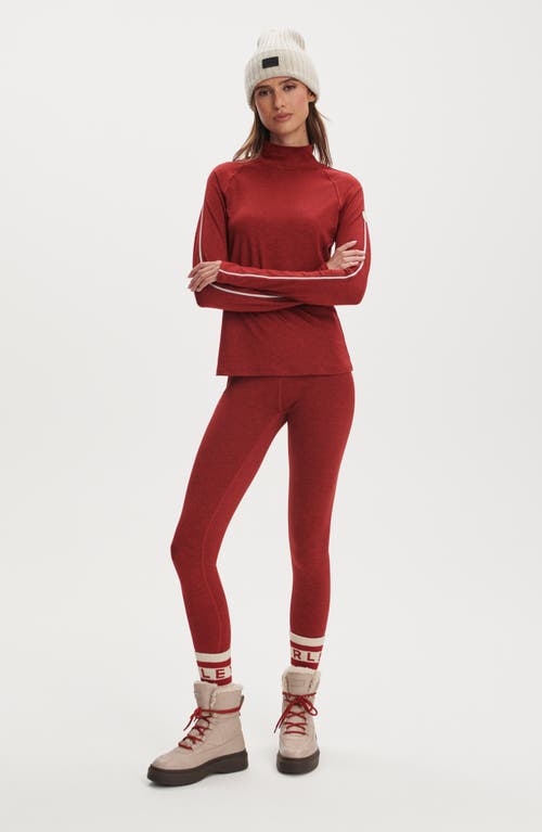 Varley Always Warm Super High Waist Base Layer Leggings In Red