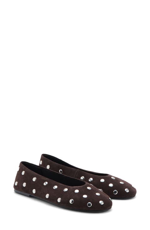 Savoir Studded Mesh Flat (Women)
