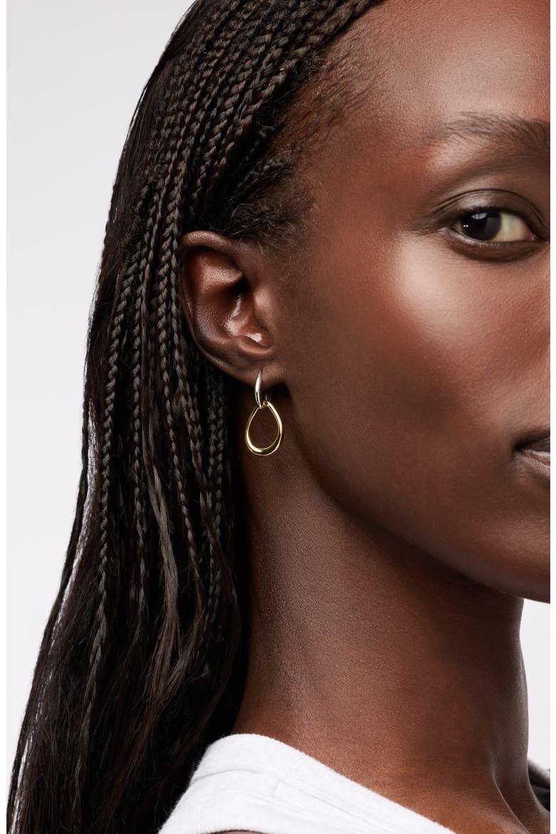 Gold Drop Earrings - Sage Two Tone, Alternate, color, Two Tone