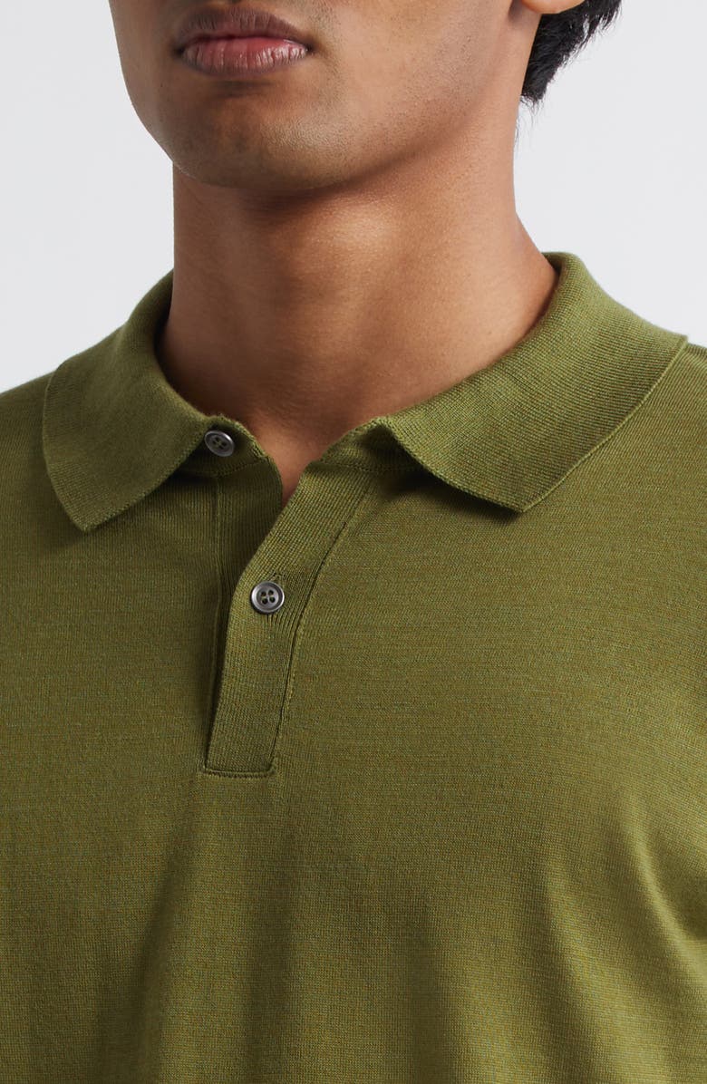 John Smedley Leyburn Merino Wool & Sea Island Cotton Gauze Polo, Alternate, color, Verne