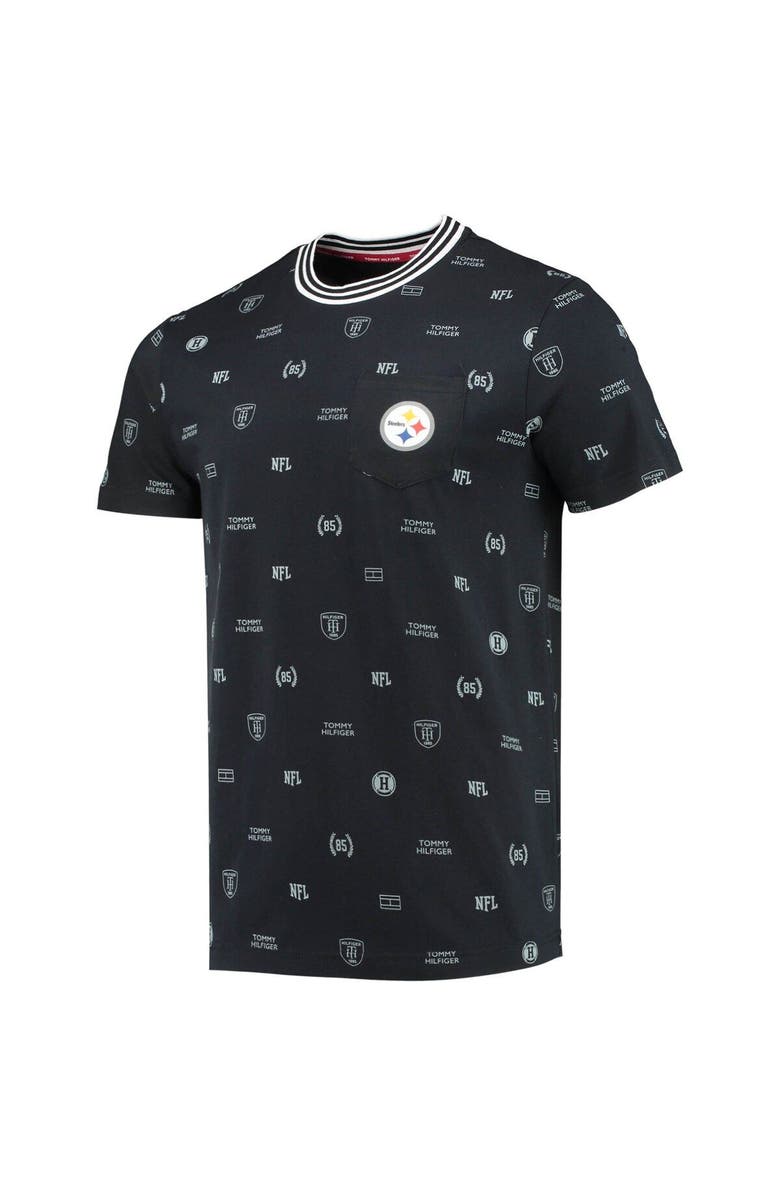 Tommy Hilfiger Men's Tommy Hilfiger Black Pittsburgh Steelers Essential Pocket T-Shirt, Alternate, color, 