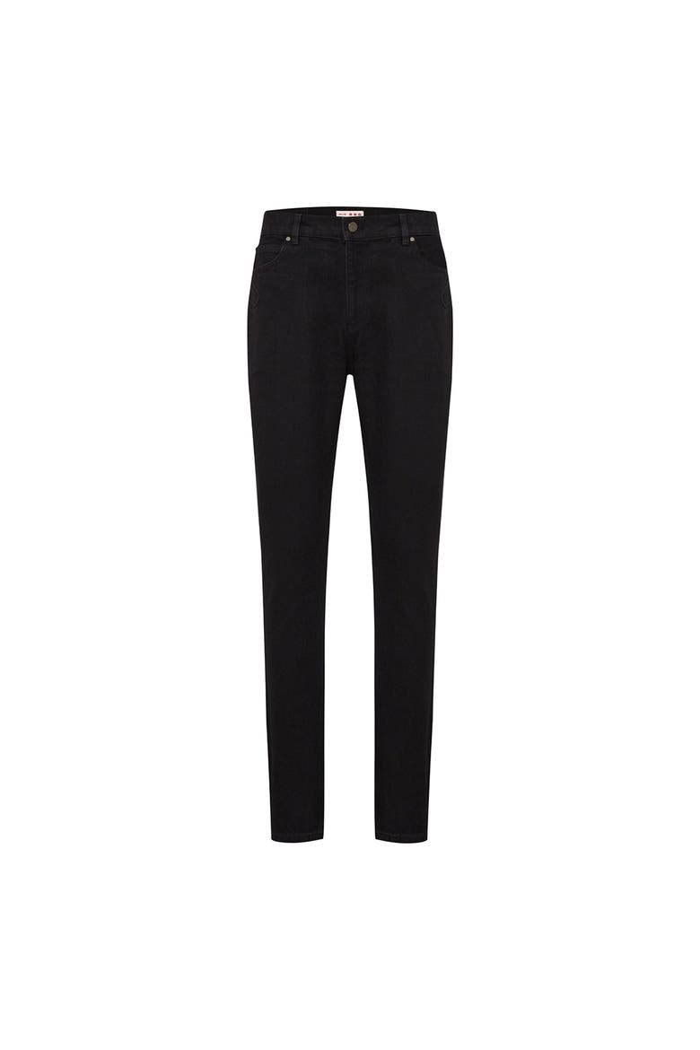 Cotton Straight Denim, Main, color, BLACK