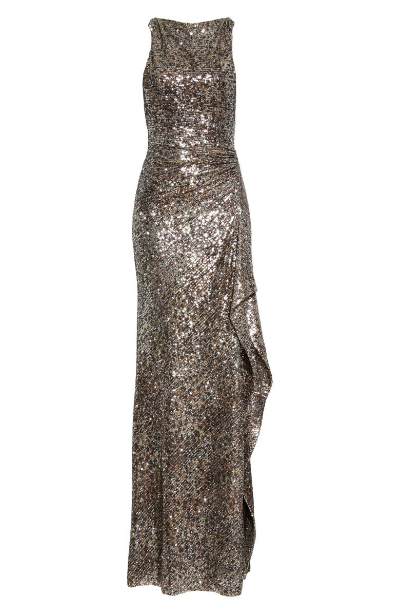 Simkhai Jonathan Simkhai Sutton Speckle Persian Cat Sequin Gown, Alternate, color, 