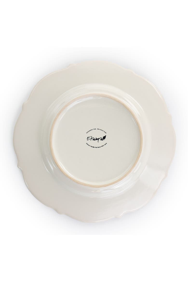 Luna 16 Piece Scalloped Stoneware Dinnerware Set, Alternate, color, White