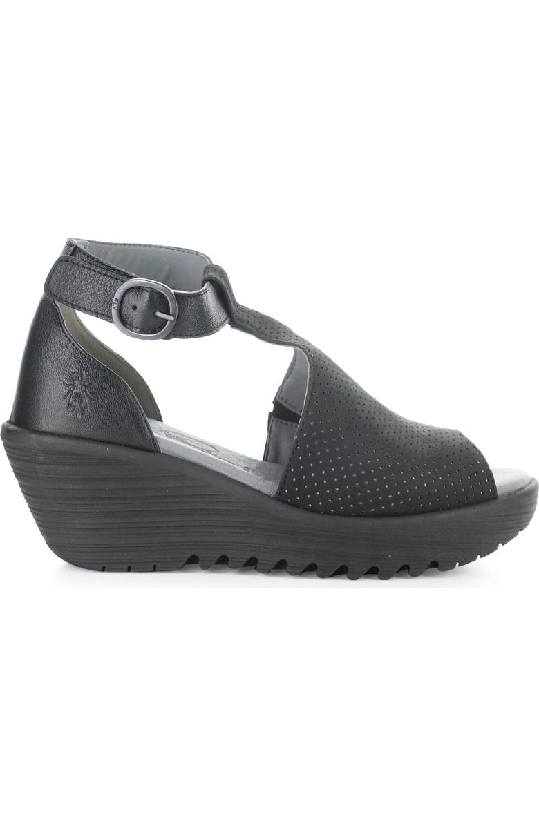 Fly London Lemo Ankle Strap Platform Wedge Sandal, Alternate, color,