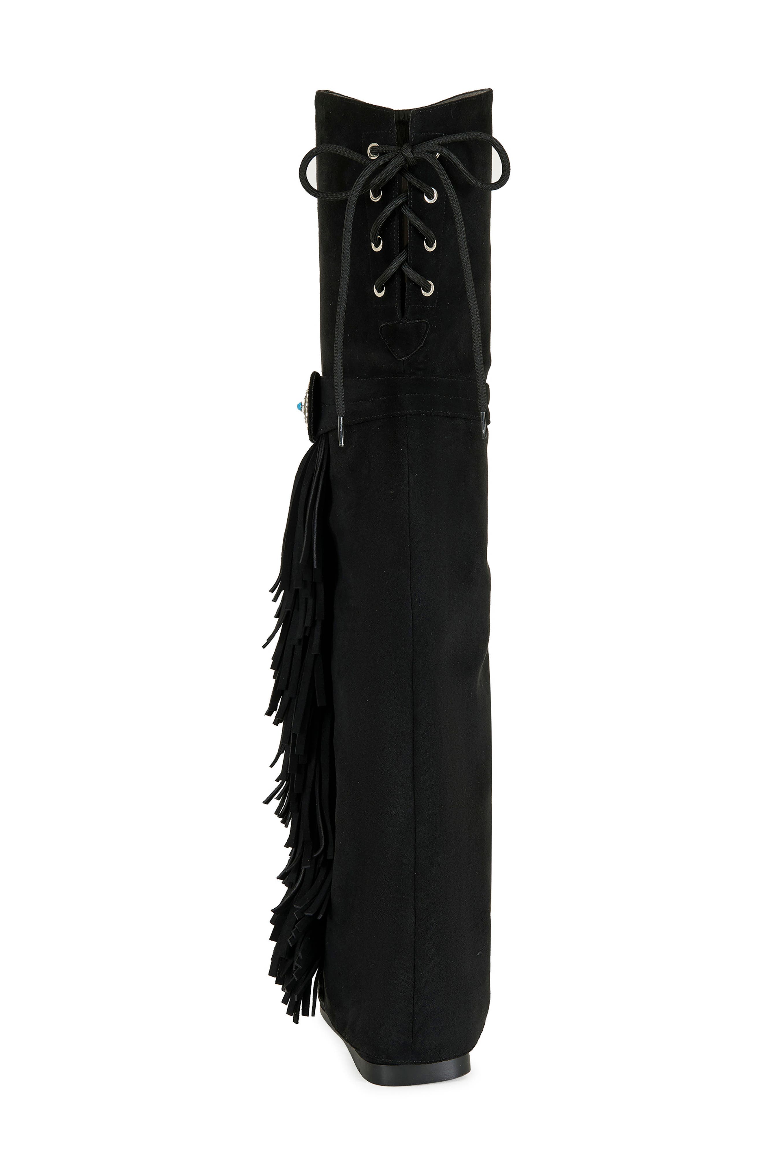 AZALEA WANG Edmund Over the Knee Boot, Alternate, color, Black
