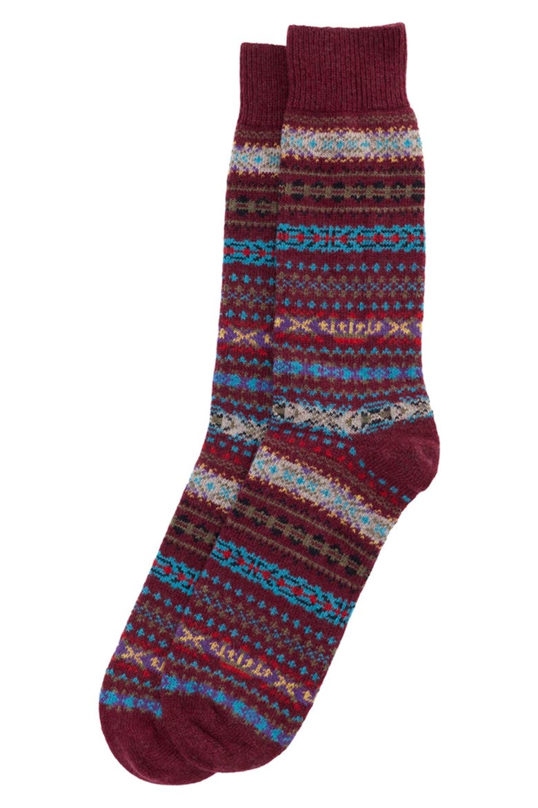 Boyd Lambswool Blend Socks, Main, color, BURGUNDY I