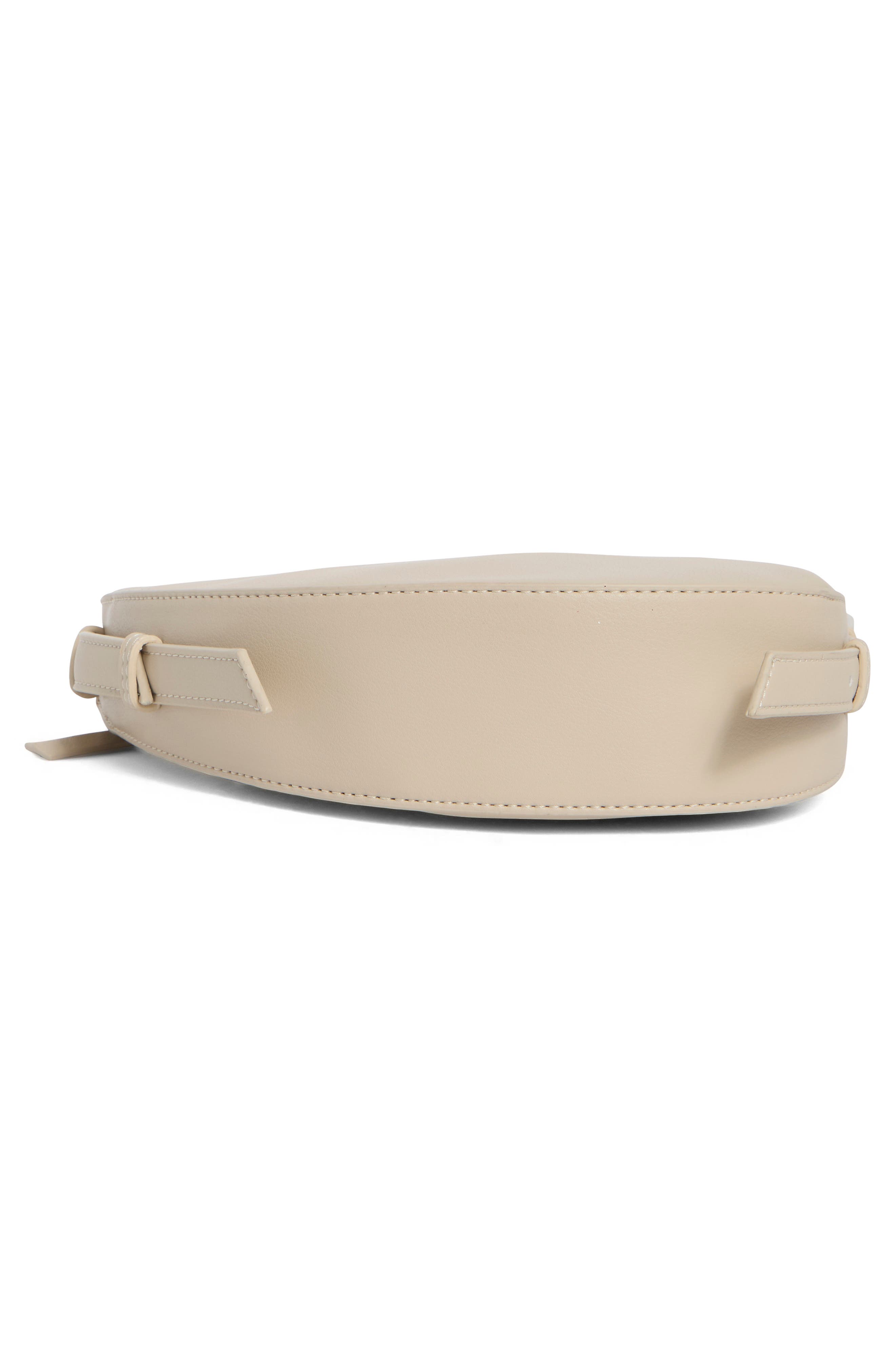 Crescent Shaped Shoulder Bag, Alternate, color, OATMILK