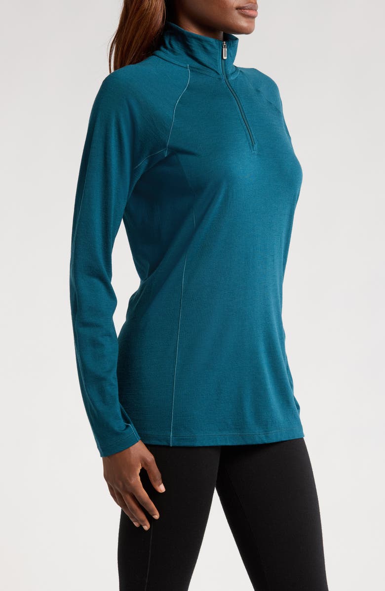 Smartwool Merino Wool Blend Quarter-Zip, Alternate, color, Twilight Blue