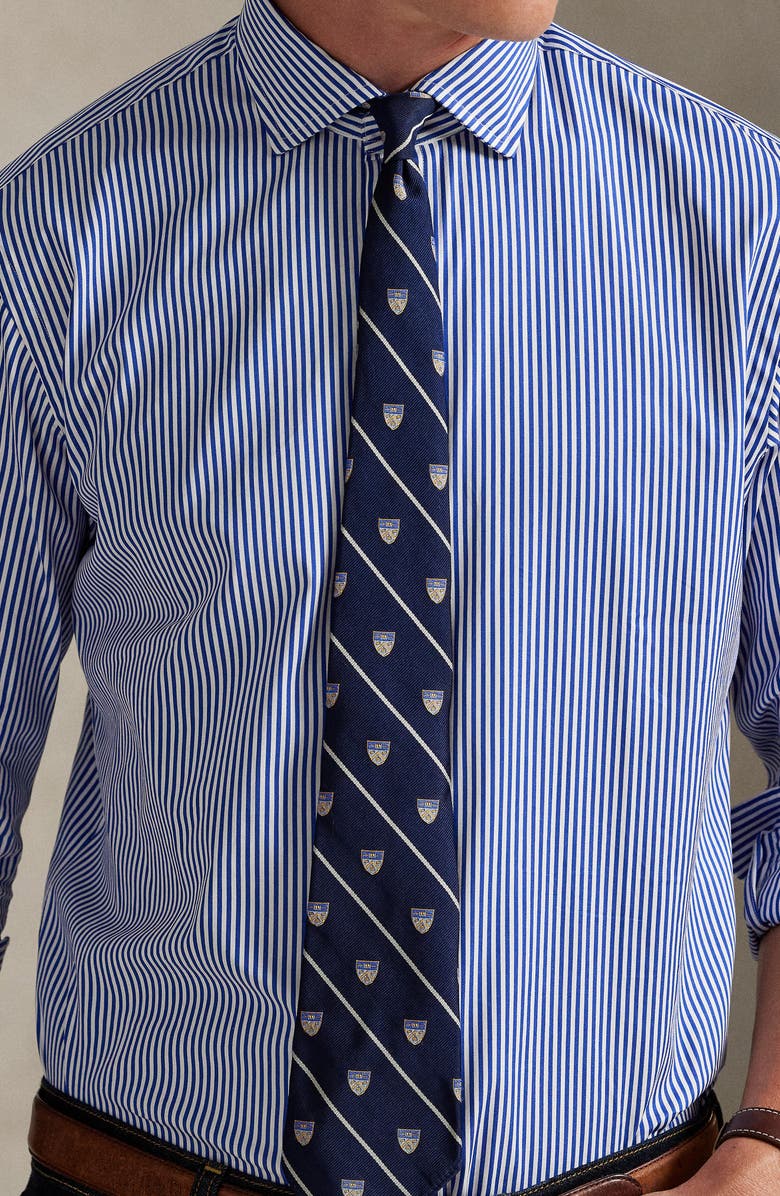 Polo Ralph Lauren Classic Fit Stripe Cotton Poplin Button-Up Shirt, Alternate, color, Blue/ White