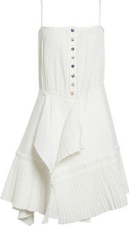 EENK Pleated Asymmetric Dress