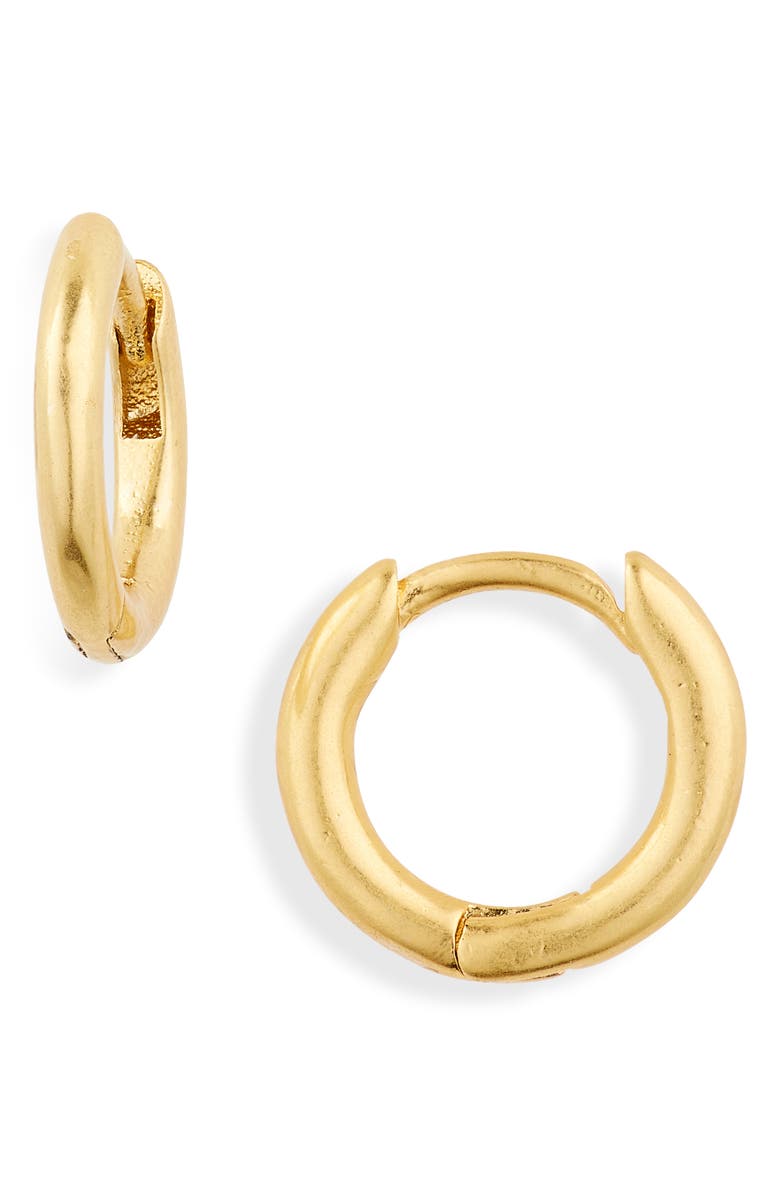 Madewell Skinny Huggie Hoop Earrings, Main, color,